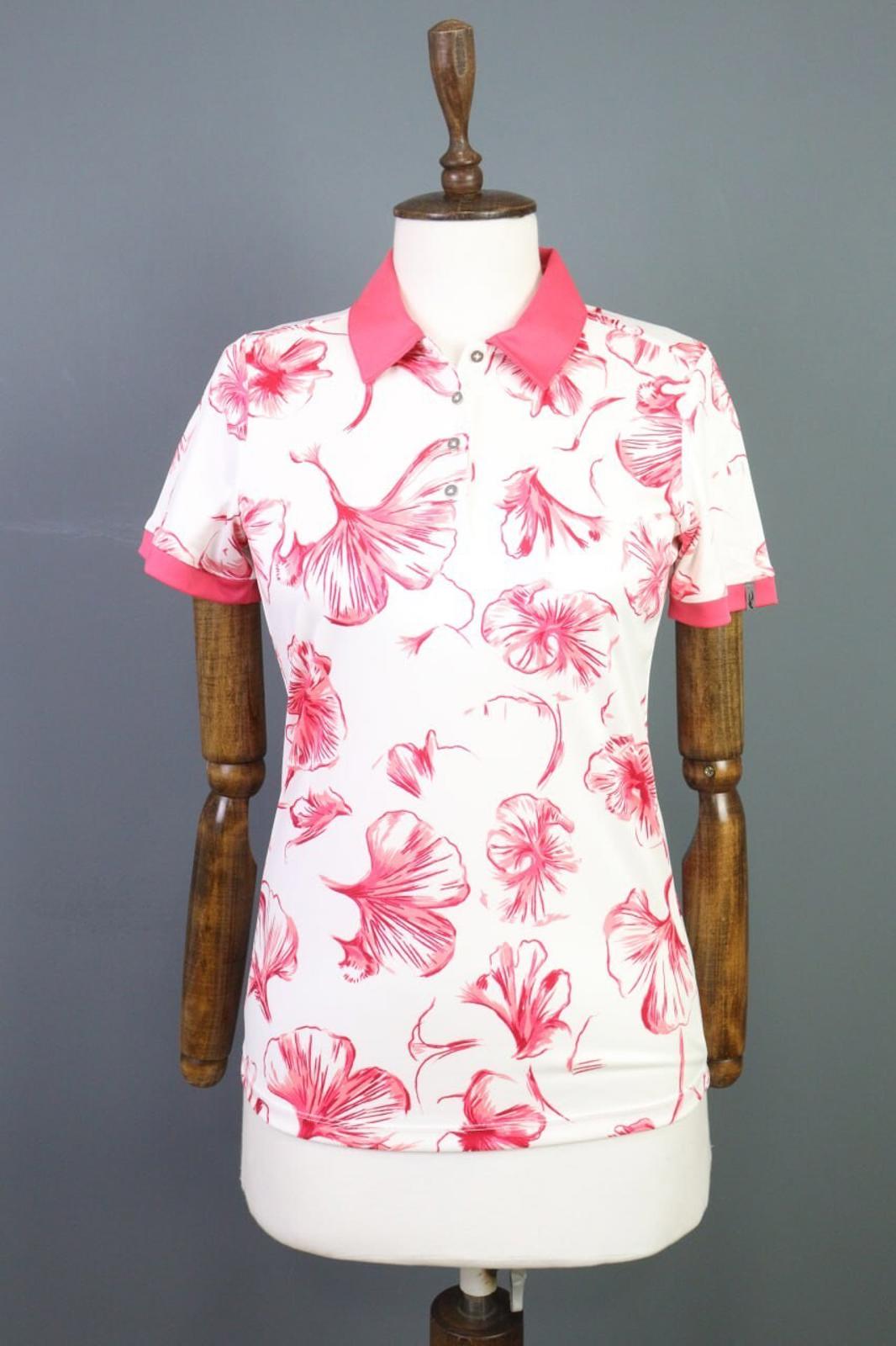 KJUS CLASSIC Multicolor Floral Short Sleeve Polo Blouse Shirt Top – Size S