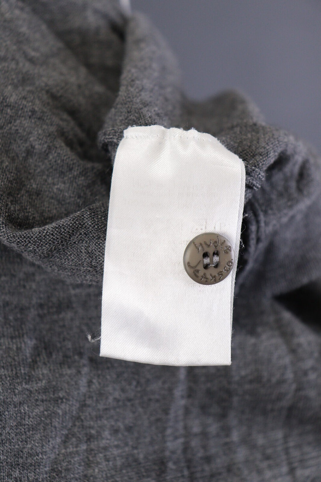 Nudie Jeans Co Gray V-Neck Classic Men's Cardigan Sweater – Size L