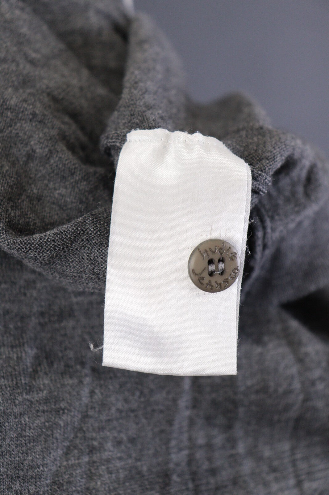 Nudie Jeans Co Gray V-Neck Classic Men's Cardigan Sweater – Size L