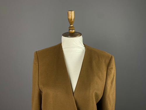 Akris Club Brown Wool/Cashmere Double Breasted Sport Coat – Women's 40
