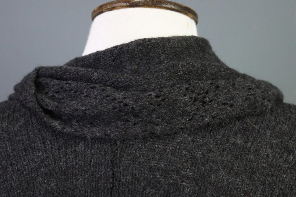 OSKA Gray Lagenlook Obersized Wool Mohair Angora Cardigan Sweater