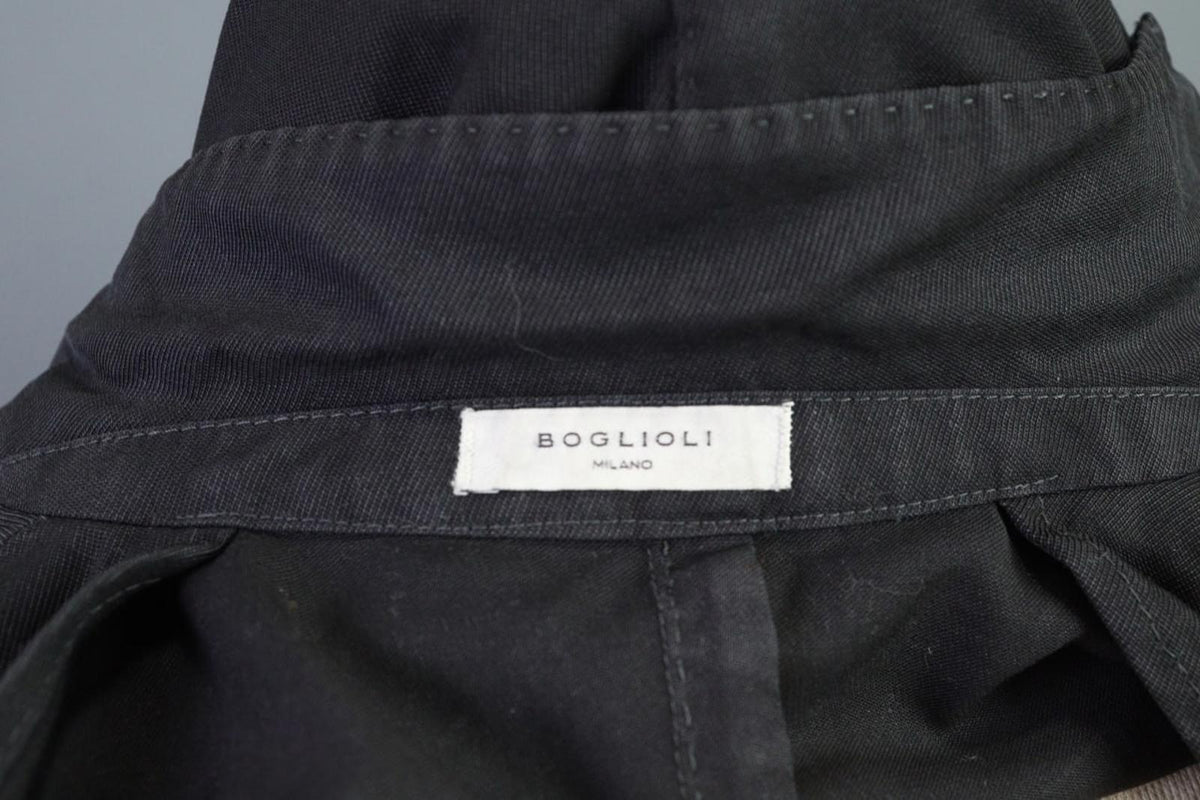 BOGLIOLI Black Wool Formal Notch Lapel Single Breasted Blazer K Jacket – Size 50