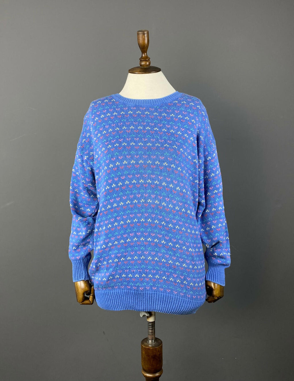 LAURA ASHLEY Multicolor Lagenlook Striped Knit 100% Cotton Sweater – Size M