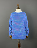 LAURA ASHLEY Multicolor Lagenlook Striped Knit 100% Cotton Sweater – Size M