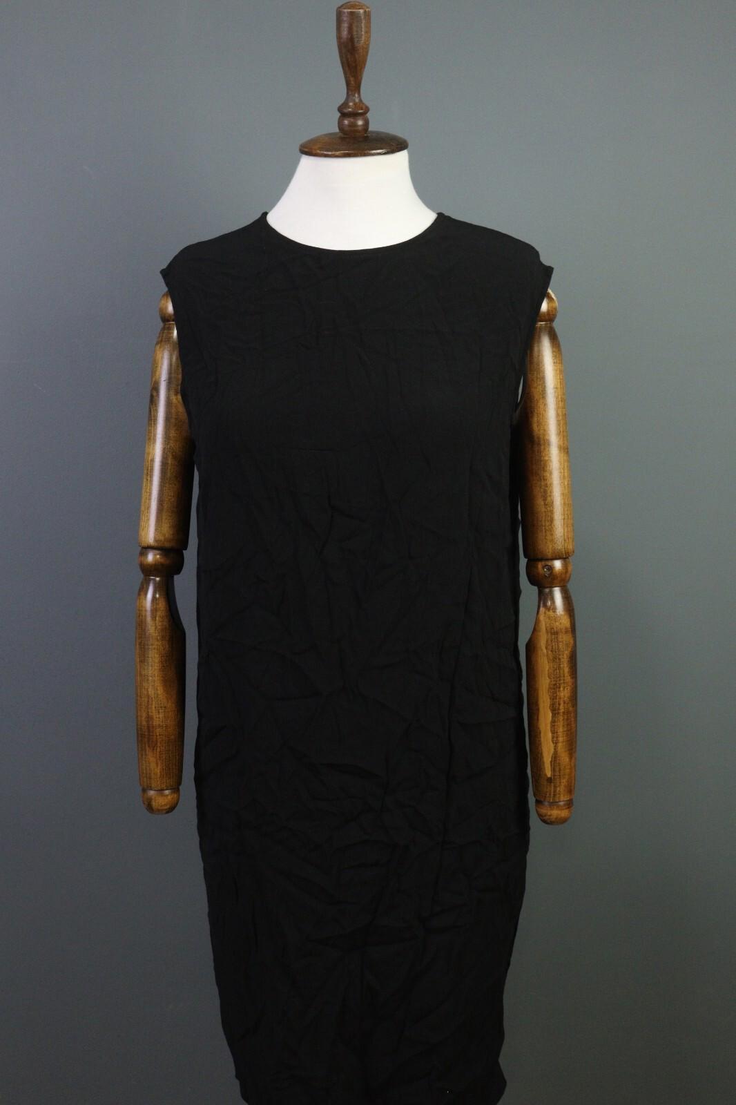 ANNETTE GORTZ Black Viscose Knee Length Sheath Dress – Size 40