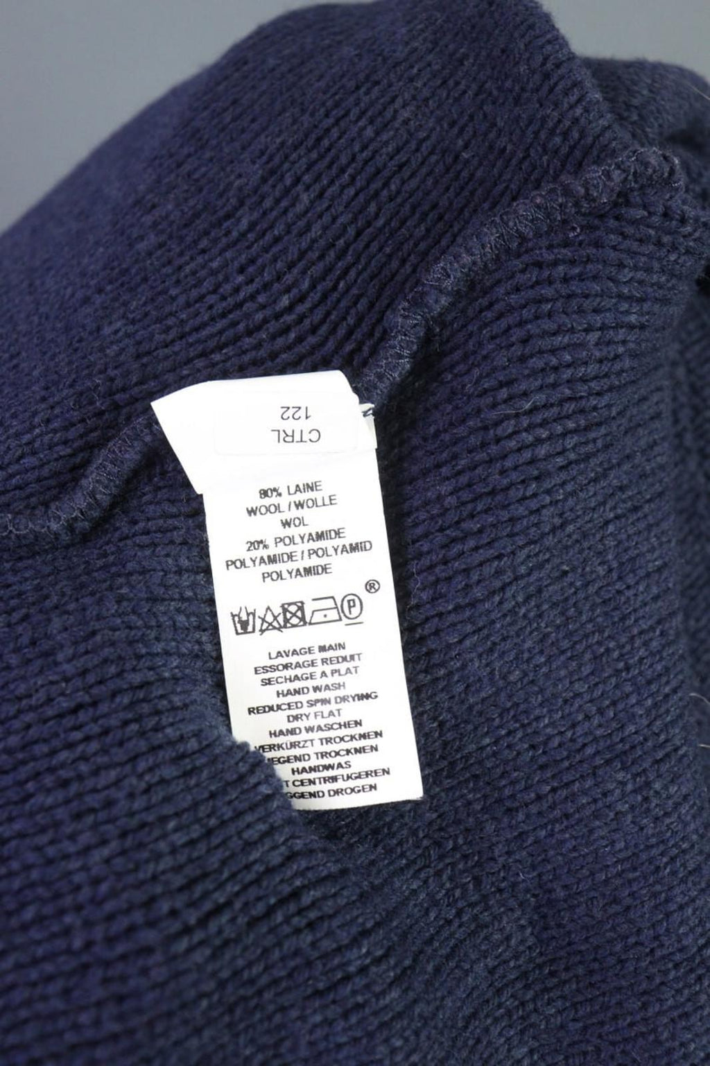 SAINT JAMES Blue Cable Wool Knit Poncho Lagenlook Sweater – Size OS