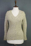 ISABEL MARANT ETOILE Sweater Ivory V-Neck Wool Lightweight – Size 1