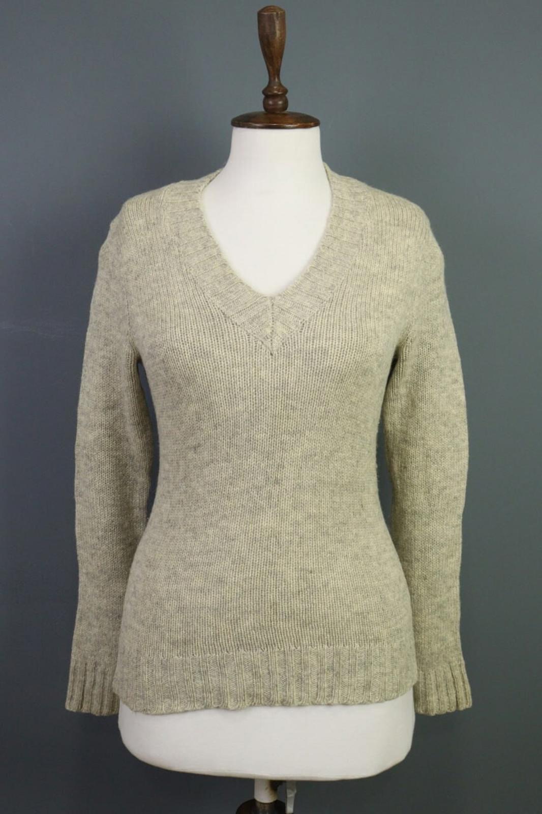 ISABEL MARANT ETOILE Sweater Ivory V-Neck Wool Lightweight – Size 1