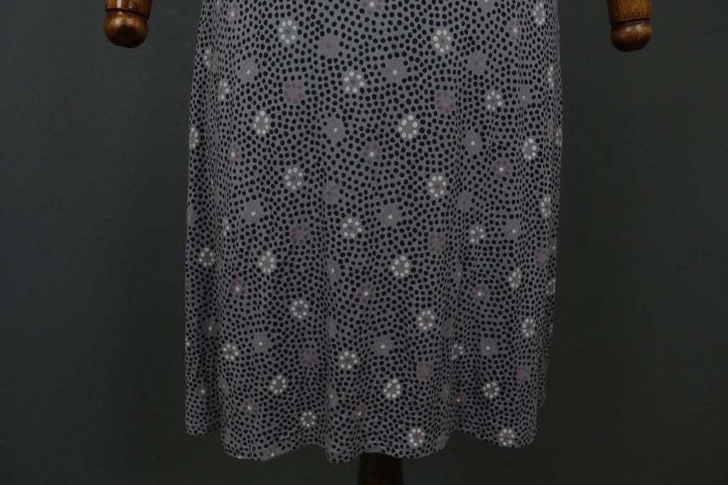 GUDRUN SJODEN Gray Modal Floral Scoop Neck Wide Strap Pullover Tank Dress – Size L