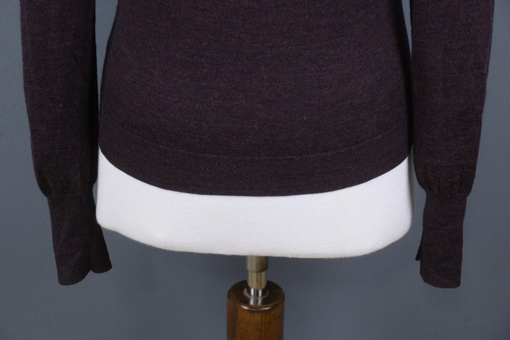 VTG ISABEL MARANT ETOILE Purple Tight Knit Wool Button Front Knit Sweater – Size 2