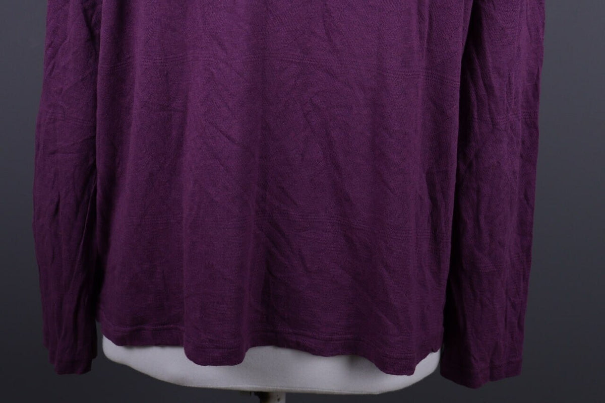 Gudrun Sjoden Purple Long Sleeve Top Shirt Pullover – Size XL