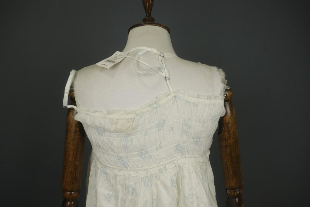 RALPH LAUREN Denim & Supply White Floral Spaghetti Strap Smocked Dress Sz XL