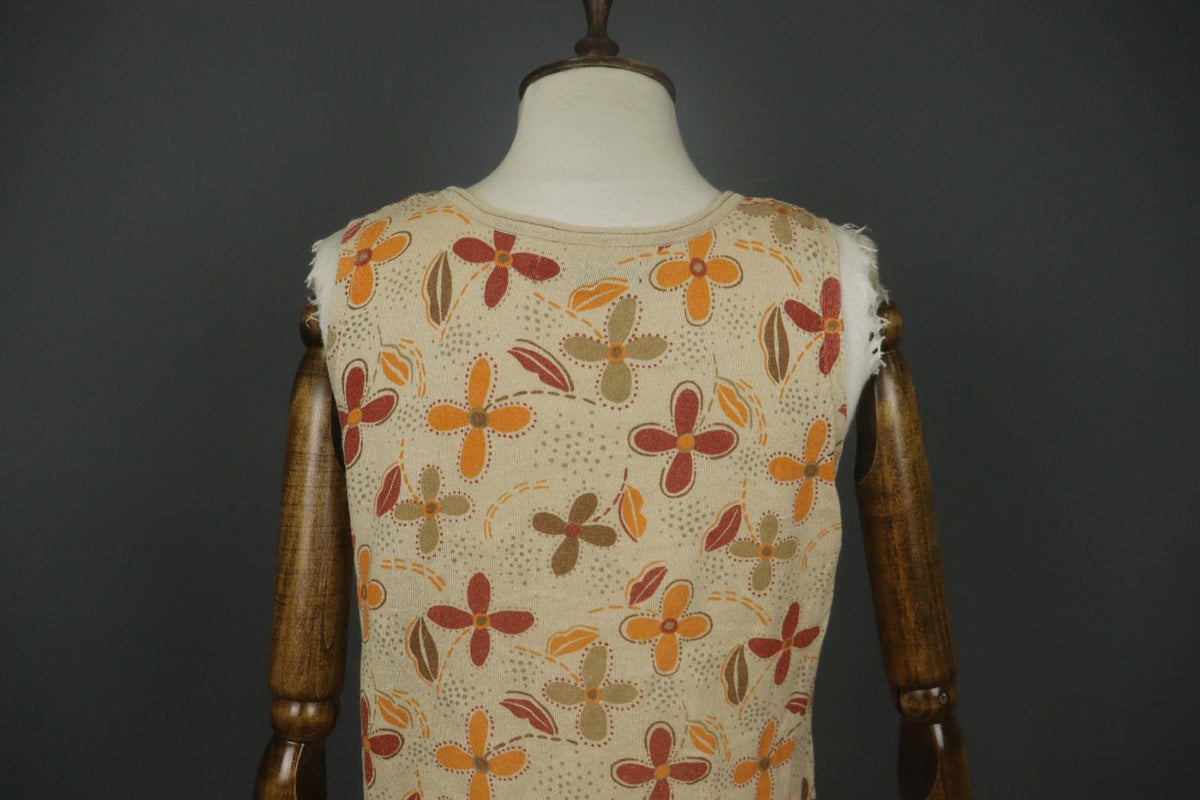 GUDRUN SJODEN Multicolor Floral Print Round Neck Sleeveless Tank Dress – Size M