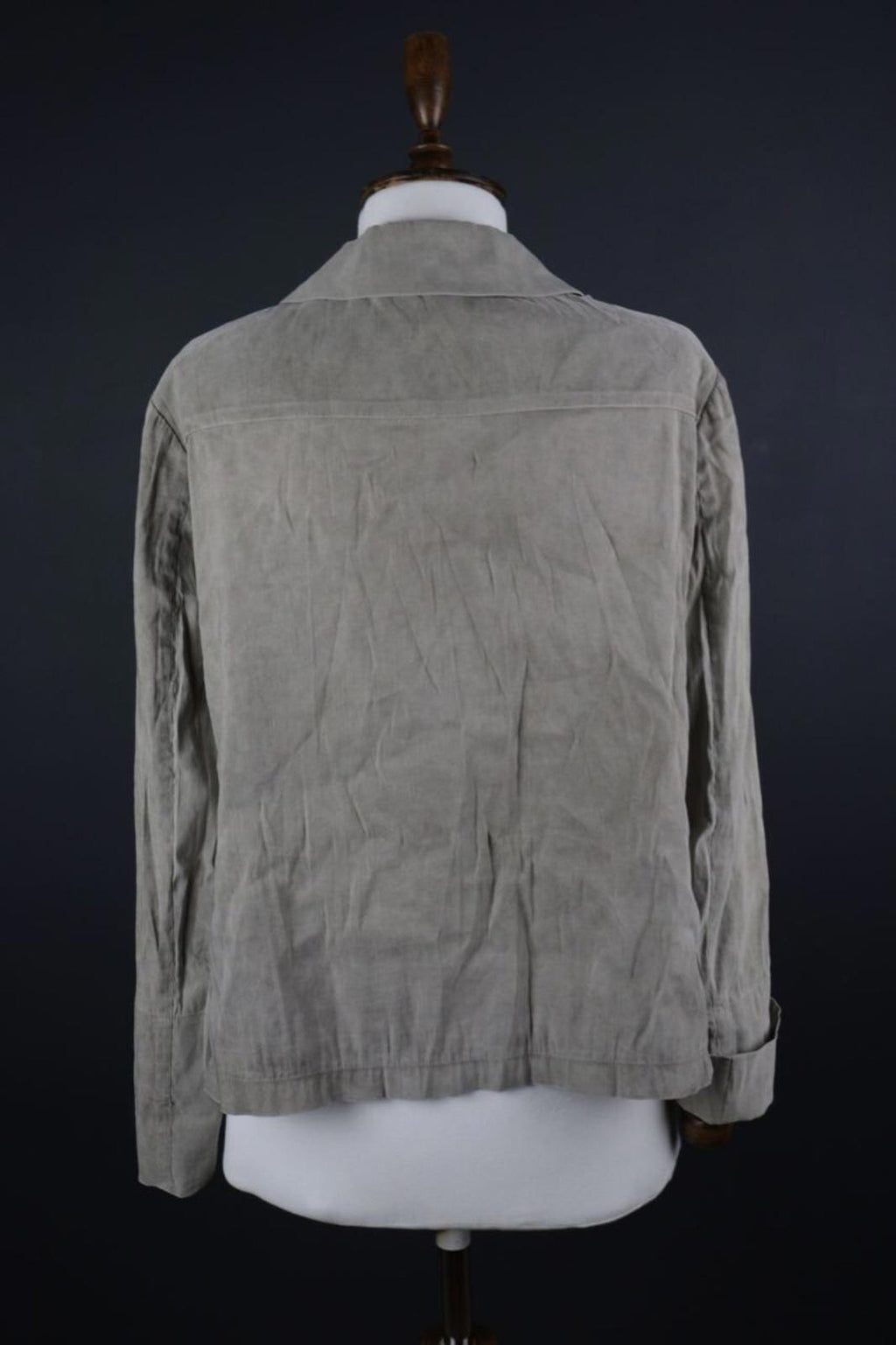 ANNETTE GORTZ Gray Linen Lightweight Blazer Jacket – Size 38 / M
