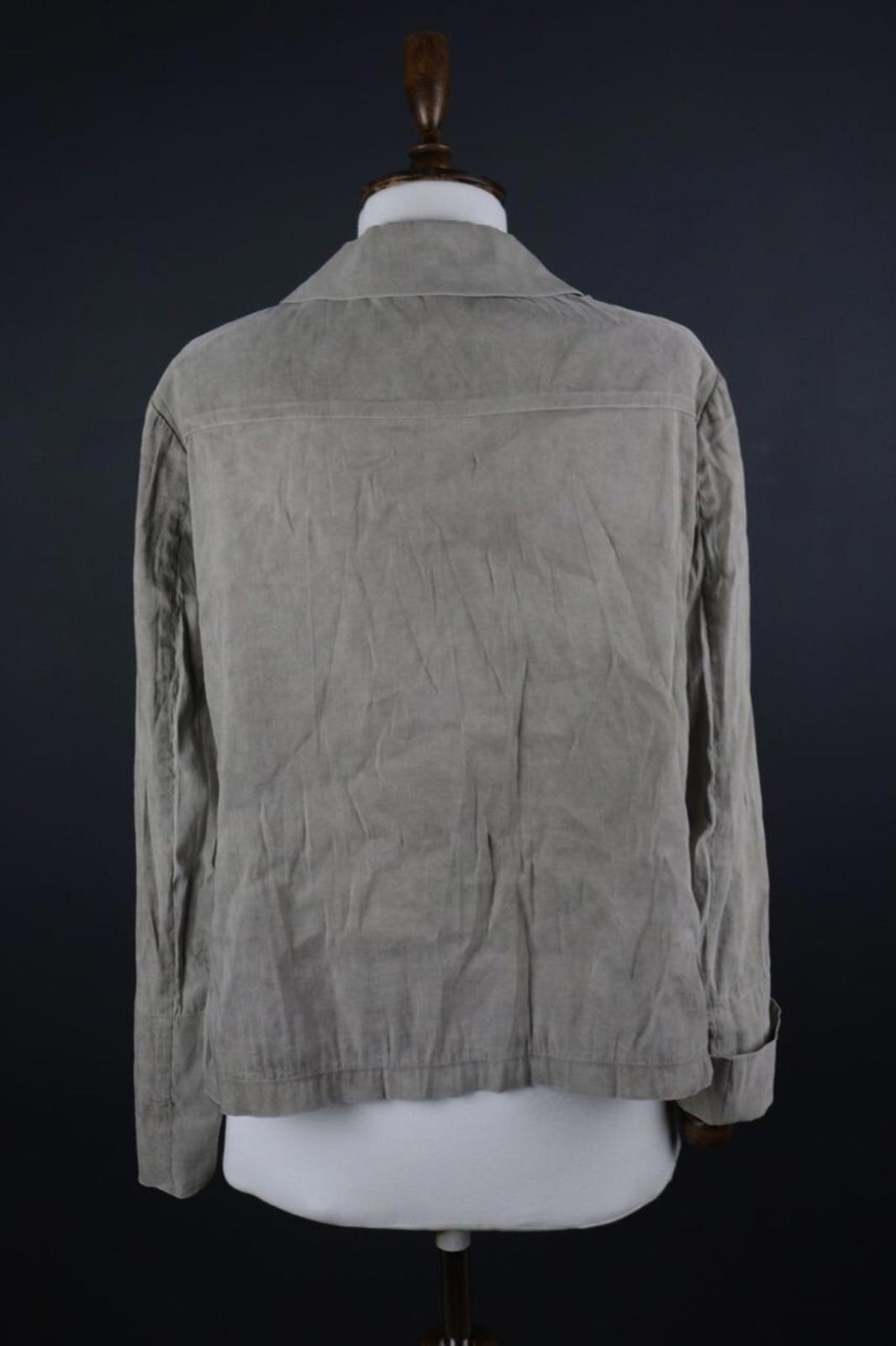 ANNETTE GORTZ Gray Linen Lightweight Blazer Jacket – Size 38 / M