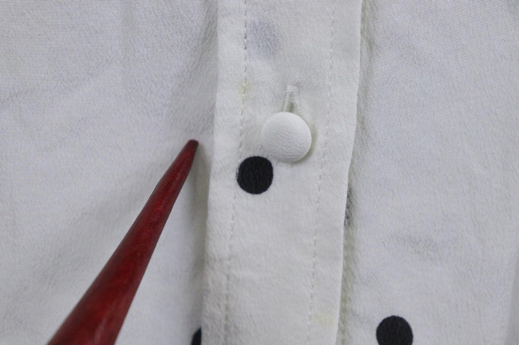 SEZANE Beige Black Polka Dots Long Sleeve Button Up Shirt – Size 36