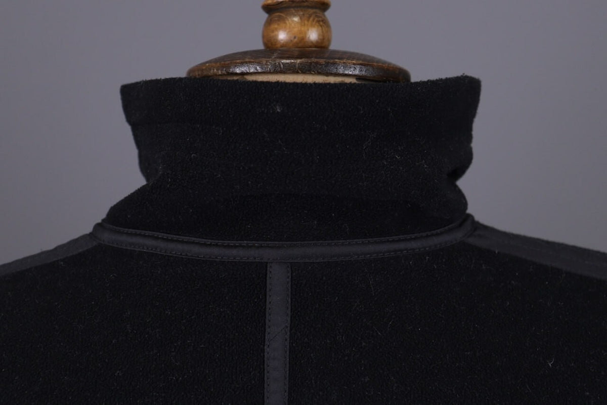 Frauenschuh Balck High Neck Pockets Full Zip Fleece Jacket – Size L