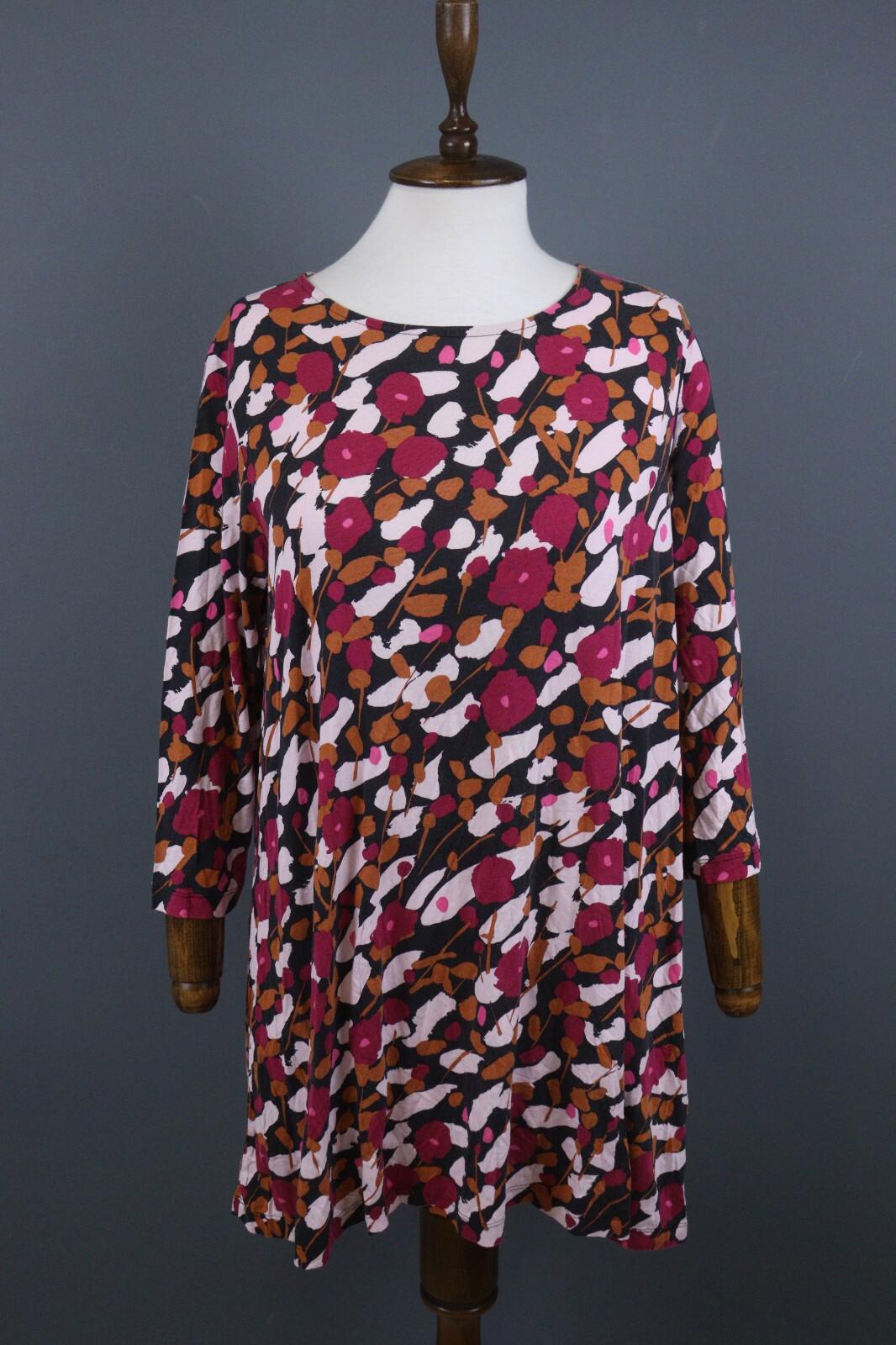 MARIMEKKO Multicolor 3/4 Sleeve A-Line Relaxed Tunic Dress – Size M