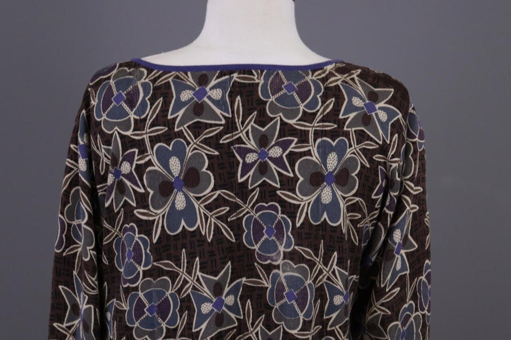 GUDRUN SJODEN Brown Floral Button Down Long Cardigan Sweater – Size M – Used