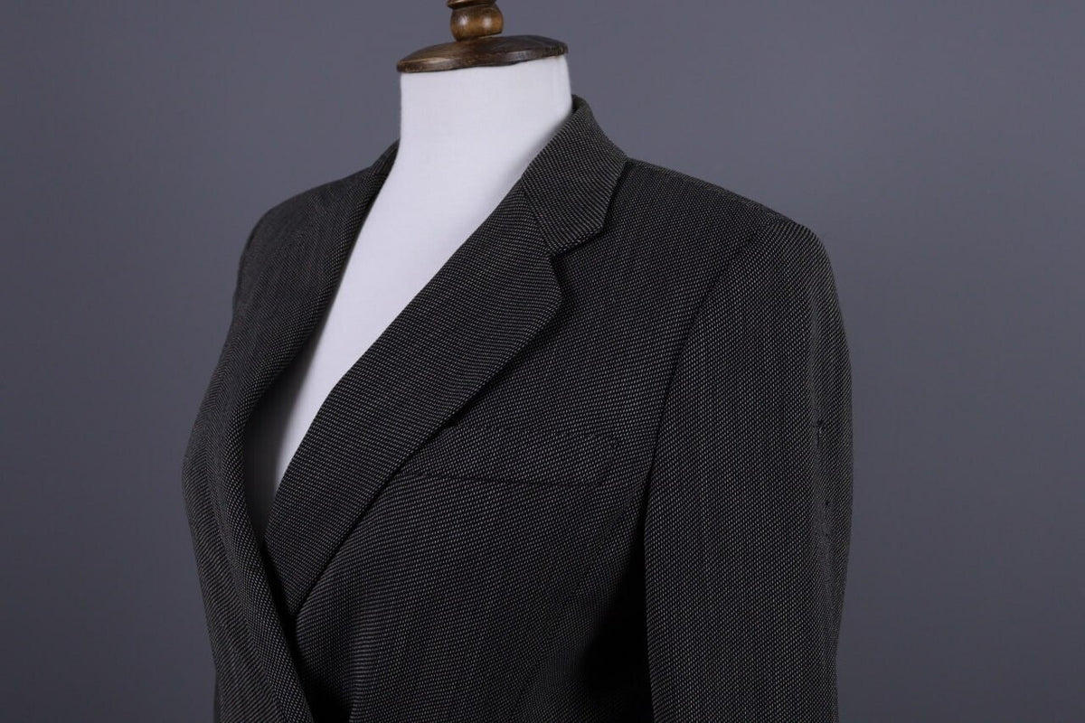 Max Mara Gray Wool Double Breasted Two Button Blazer Jacket – Size 40 / S