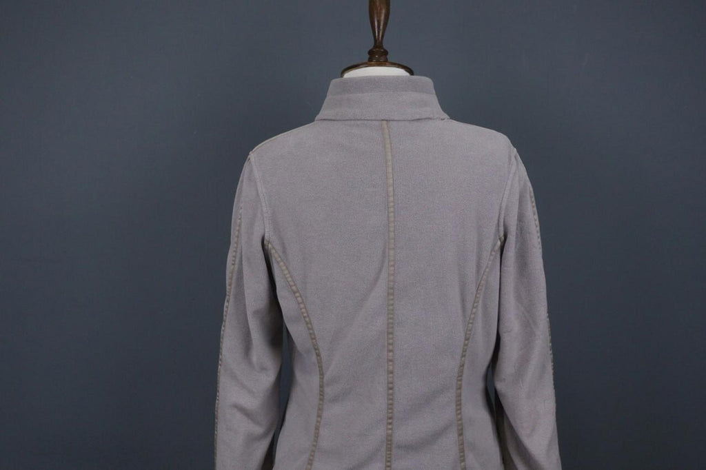 FRAUENSCHUH Gray Mock Neck Zipper Long Sleeve Zip Pockets Fleece Jacket – Size L