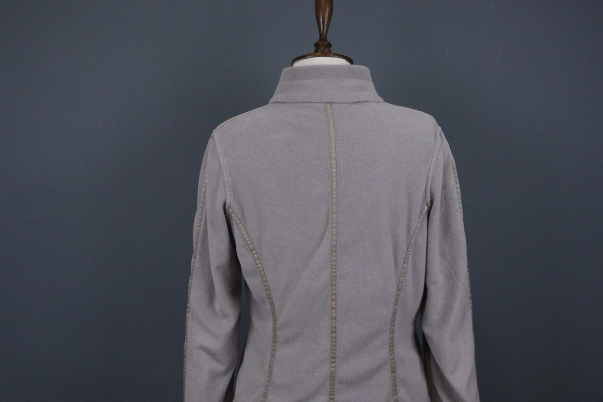 FRAUENSCHUH Gray Mock Neck Zipper Long Sleeve Zip Pockets Fleece Jacket – Size L