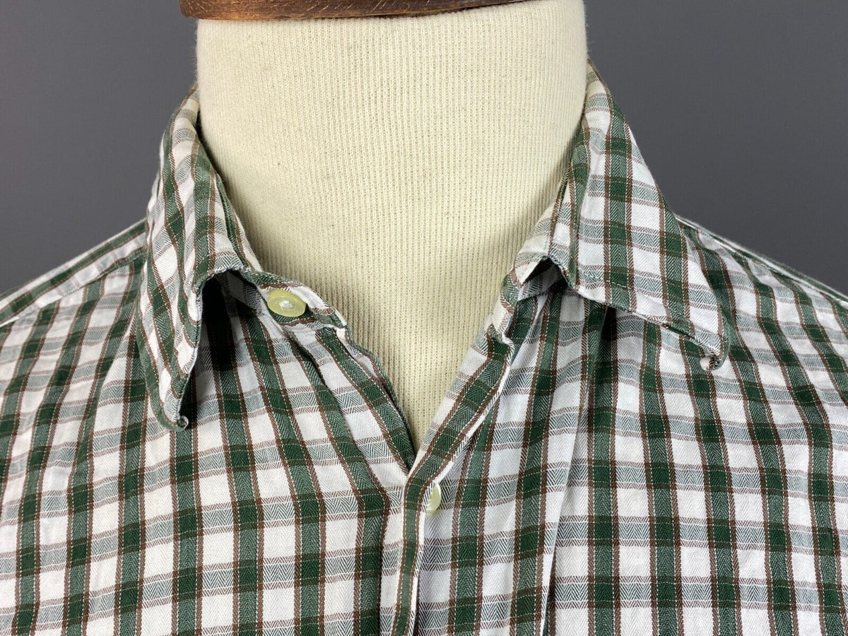 Barbour Sporting Green Check Button Down Shirt – Size US S / UK M