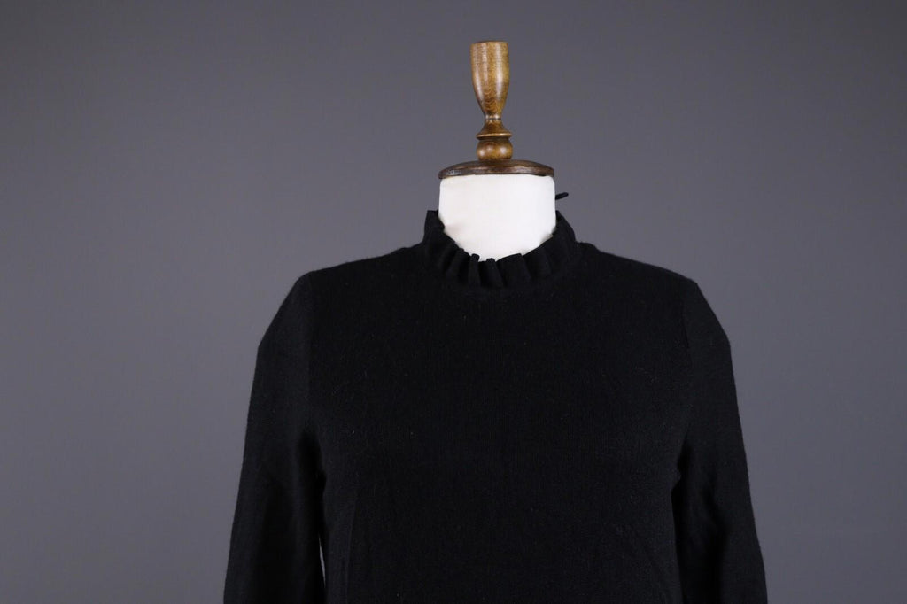COS Black Wool Designer Long Sleeve Sweater – Size S