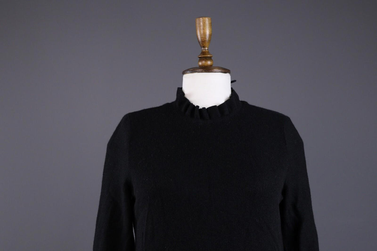 COS Black Wool Designer Long Sleeve Sweater – Size S