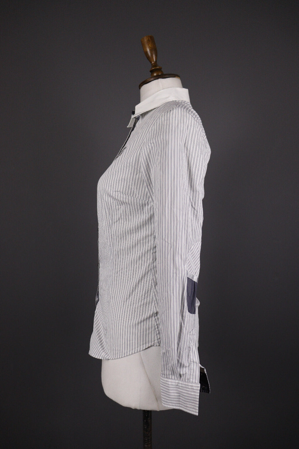 Paul & Shark Yachting Stretch White Stripe Long Sleeve Blouse Shirt – Size 40