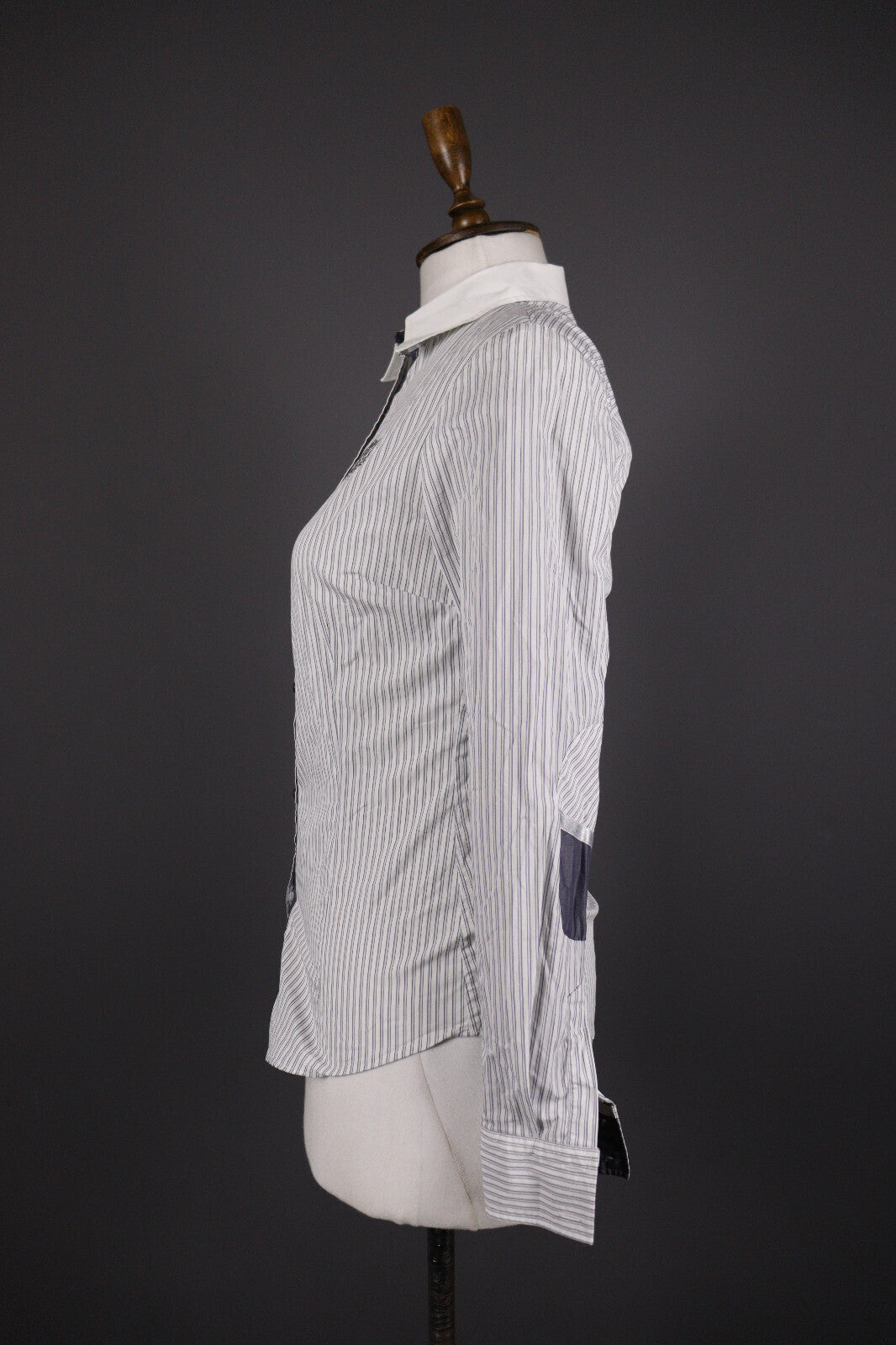 Paul & Shark Yachting Stretch White Stripe Long Sleeve Blouse Shirt – Size 40