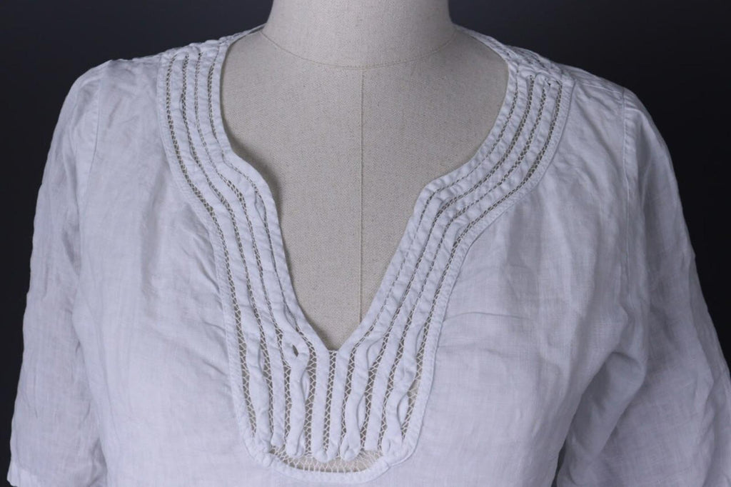 TOAST White Linen Short Sleeve Blouse Shirt – Size M
