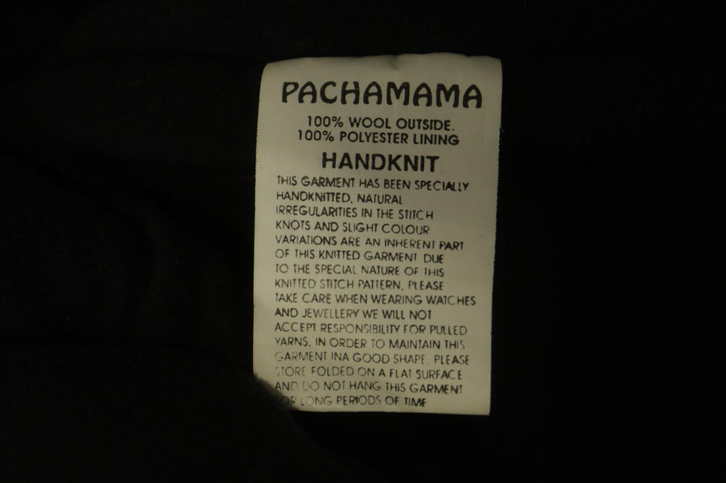 PACHAMAMA KNITWEAR Gray 100% Wool Embroidered Floral Full Zip Sweater – Size S/M