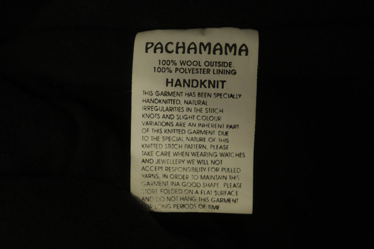 PACHAMAMA KNITWEAR Gray 100% Wool Embroidered Floral Full Zip Sweater – Size S/M