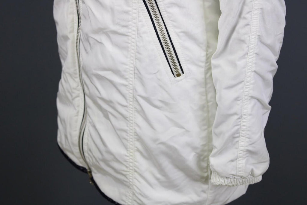 DUVETICA White Lightweight Hooded Full Zip Long Jacket – Size 44