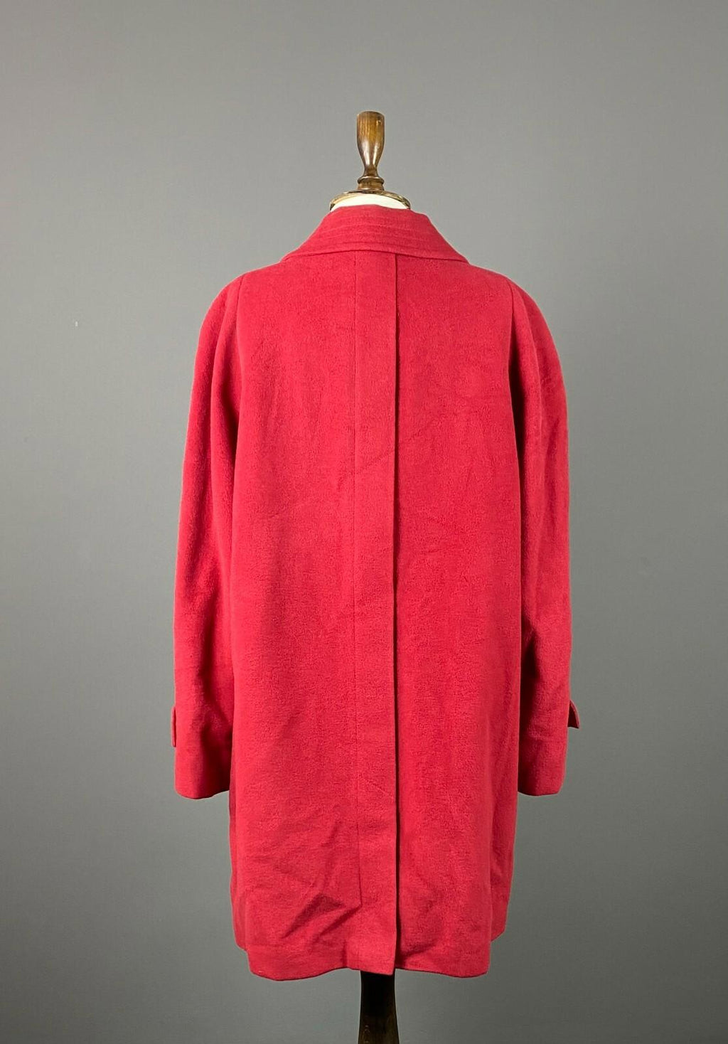 HENSEL & MORTENSEN Red Angora Wool Double Breasted Coat – Size 18