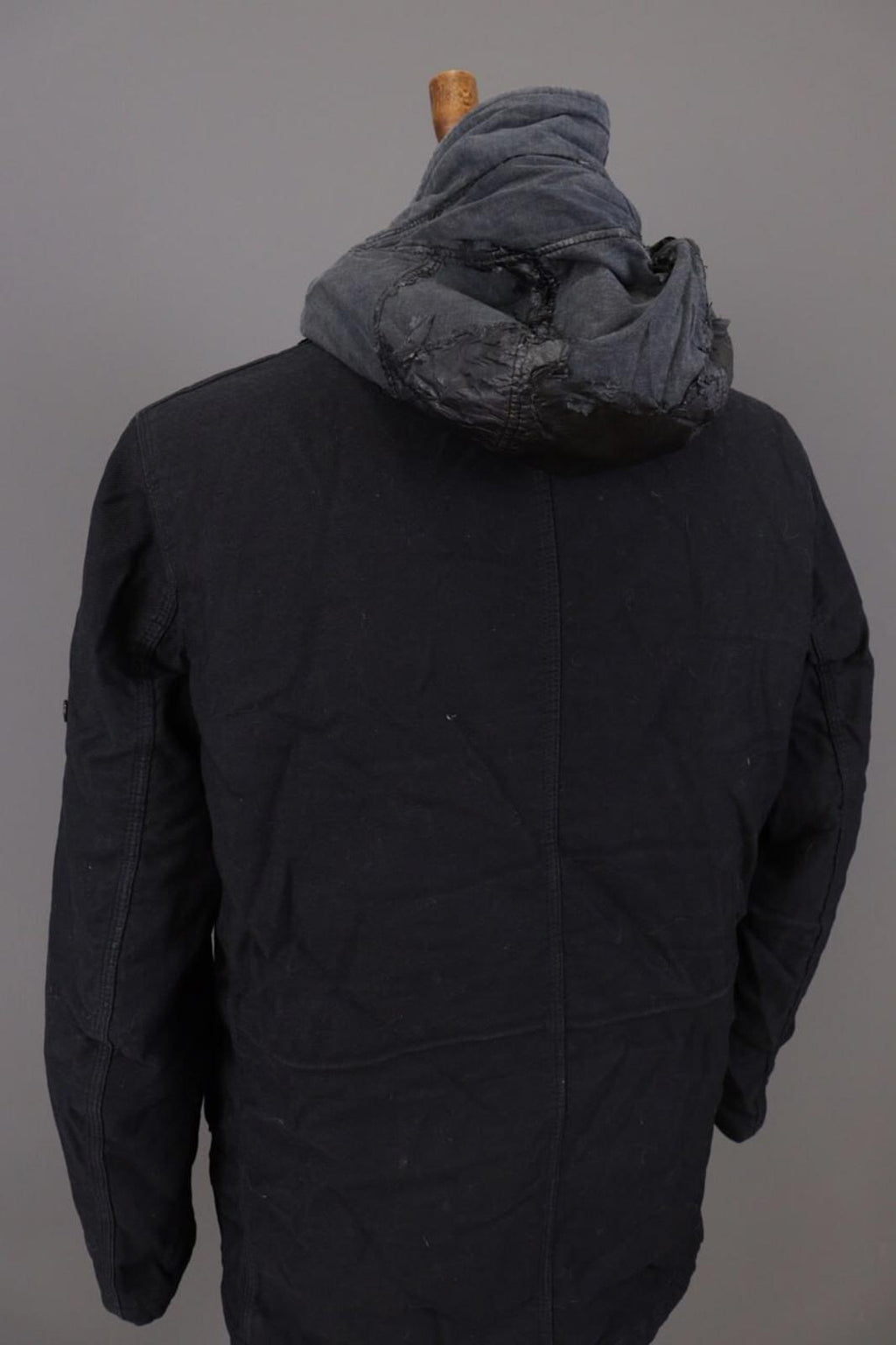 STONE ISLAND Blue Wool Multipockets Cago Hooded Full Zip Jacket – Size L