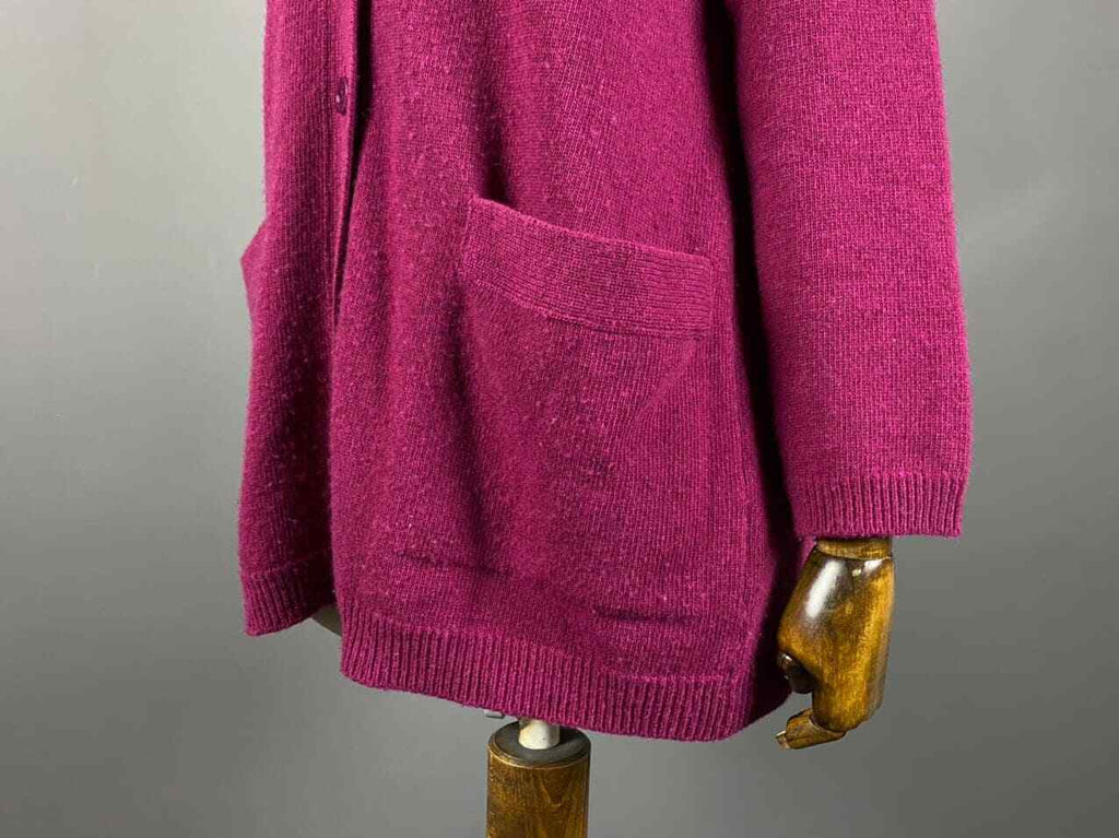 Aspesi Pink 70% Wool 30% Cashmere V-Neck Cardigan Sweater – Women's M
