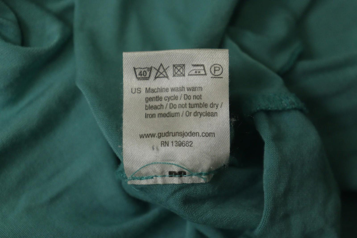 GUDRUN SJODEN Green Modal Knit Round Neck Long Sleeve Blouse Tunic Top – Size M