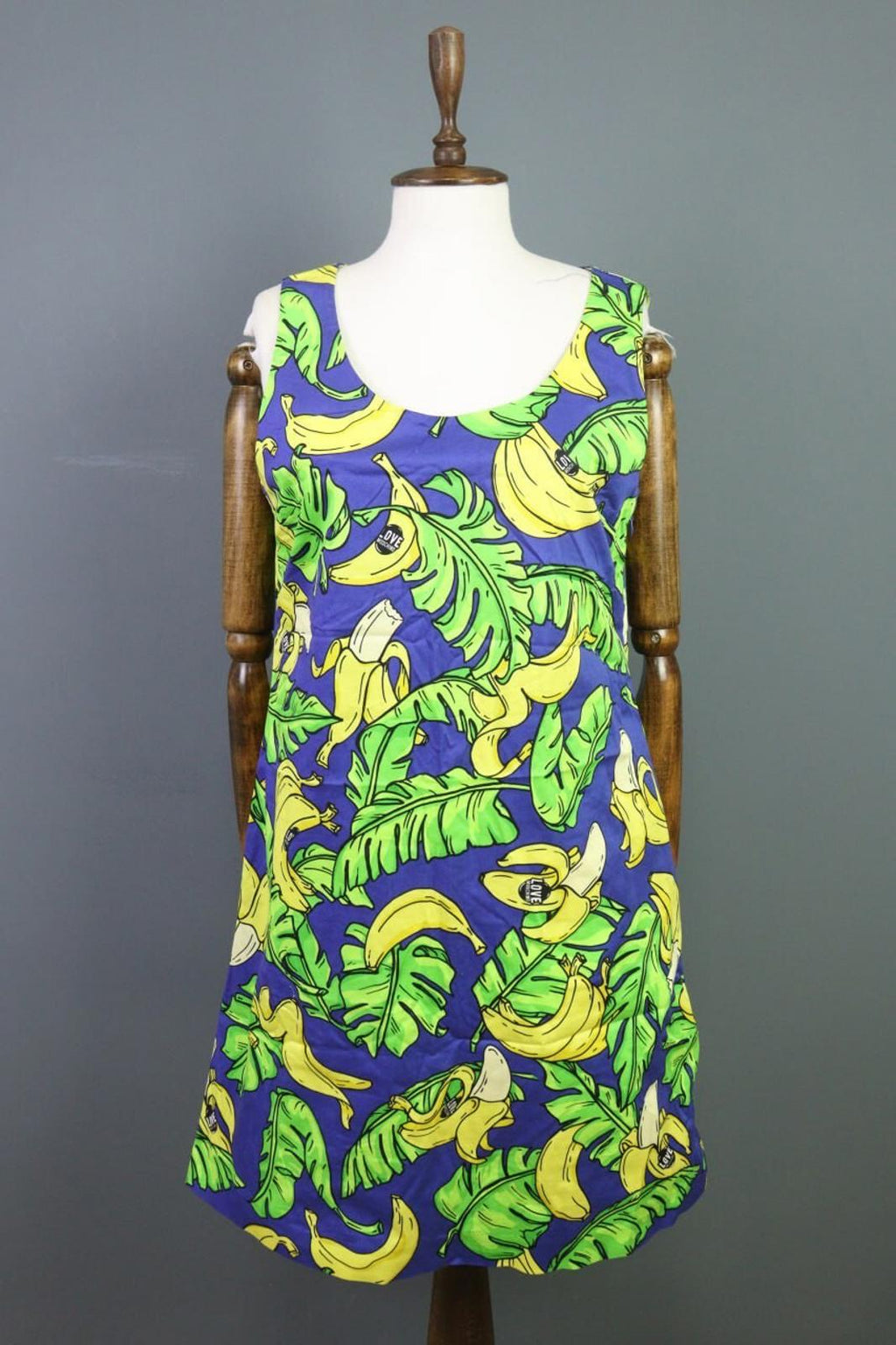 LOVE MOSCHINO Multicolor Fruits Sleeveless A-Line Short Dress – Size US 10 / I 46