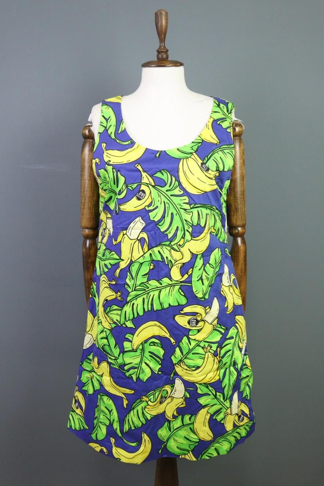 LOVE MOSCHINO Multicolor Fruits Sleeveless A-Line Short Dress – Size US 10 / I 46
