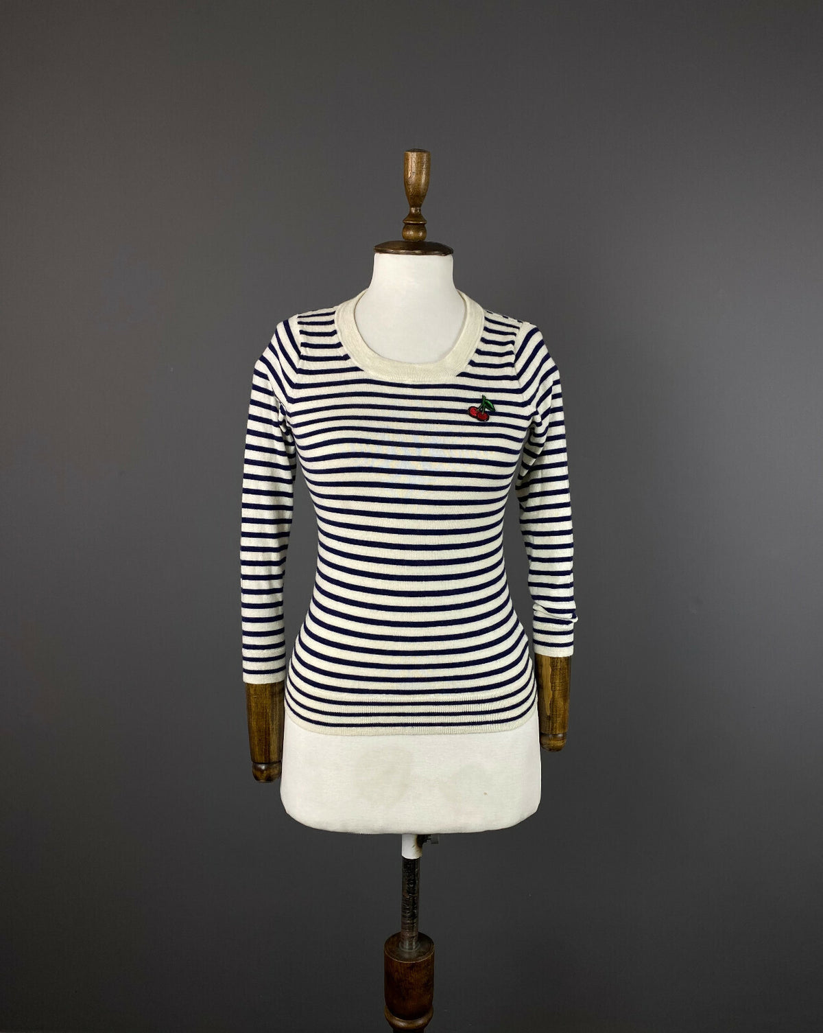 J. Crew Stripe Merino Wool 3/4 Sleeve Sweater – Women's XS