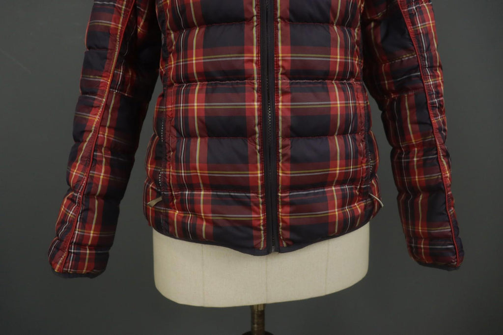 NAPAPIJRI Multicolor Plaid Long Sleeve Mock Neck Full Zip Puffer Jacket – Size M