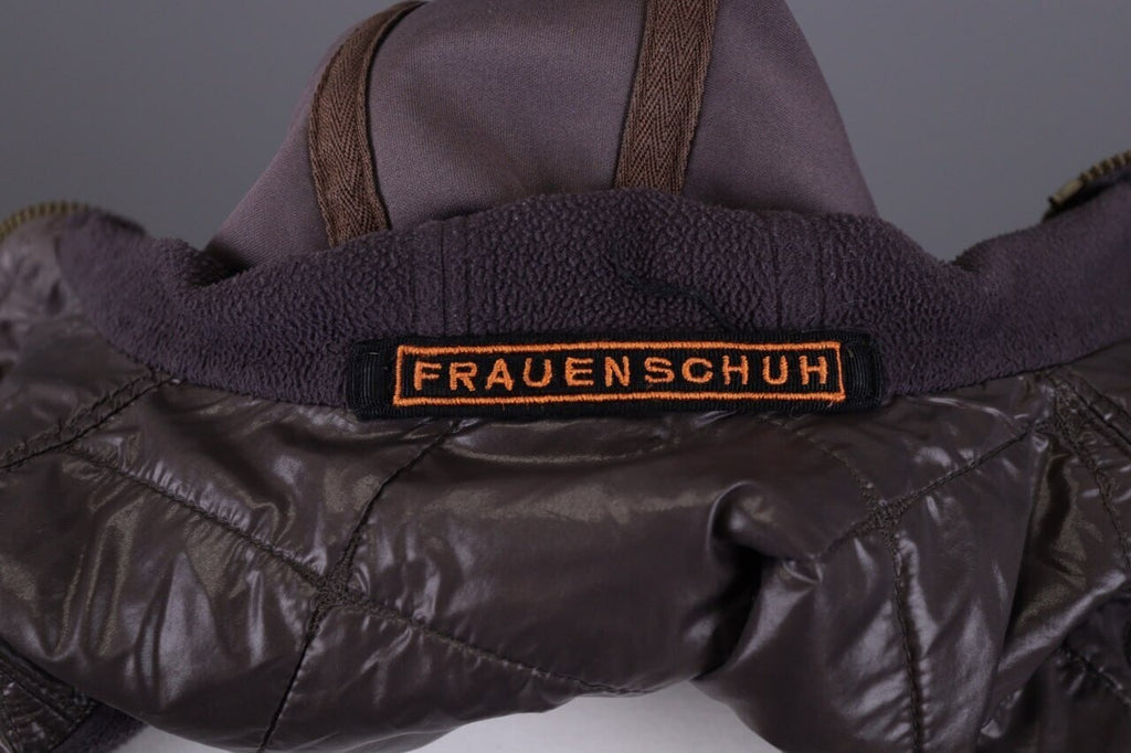 Frauenschuh Brown Puffer Hooded Full Zip Fleece Jacket – Size S
