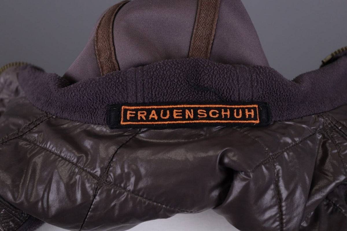 Frauenschuh Brown Puffer Hooded Full Zip Fleece Jacket – Size S