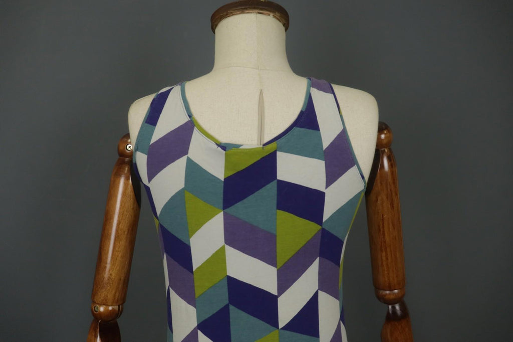 GUDRUN SJODEN Multi Geometric Scoop Neck Sleeveless Pullover Tank Top – Size S