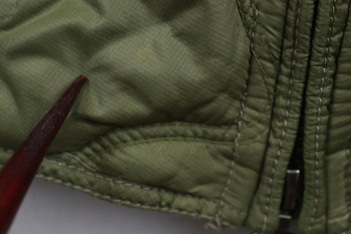 JET SET Green Nylon Long Sleeve Full Zip Snap Button Cuff Quilted Jacket – Size 2