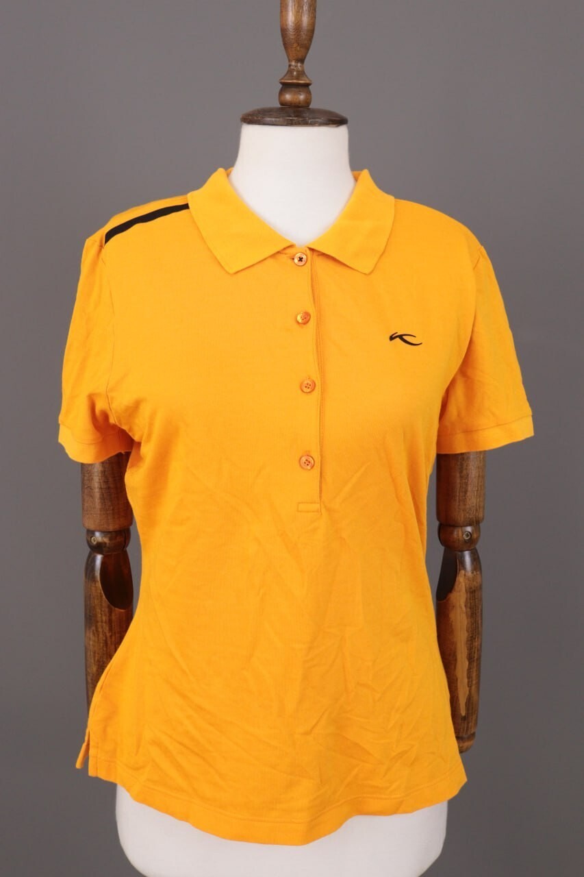 KJUS Systems Orange Short Sleeve Polo Shirt – Size 42 / XL