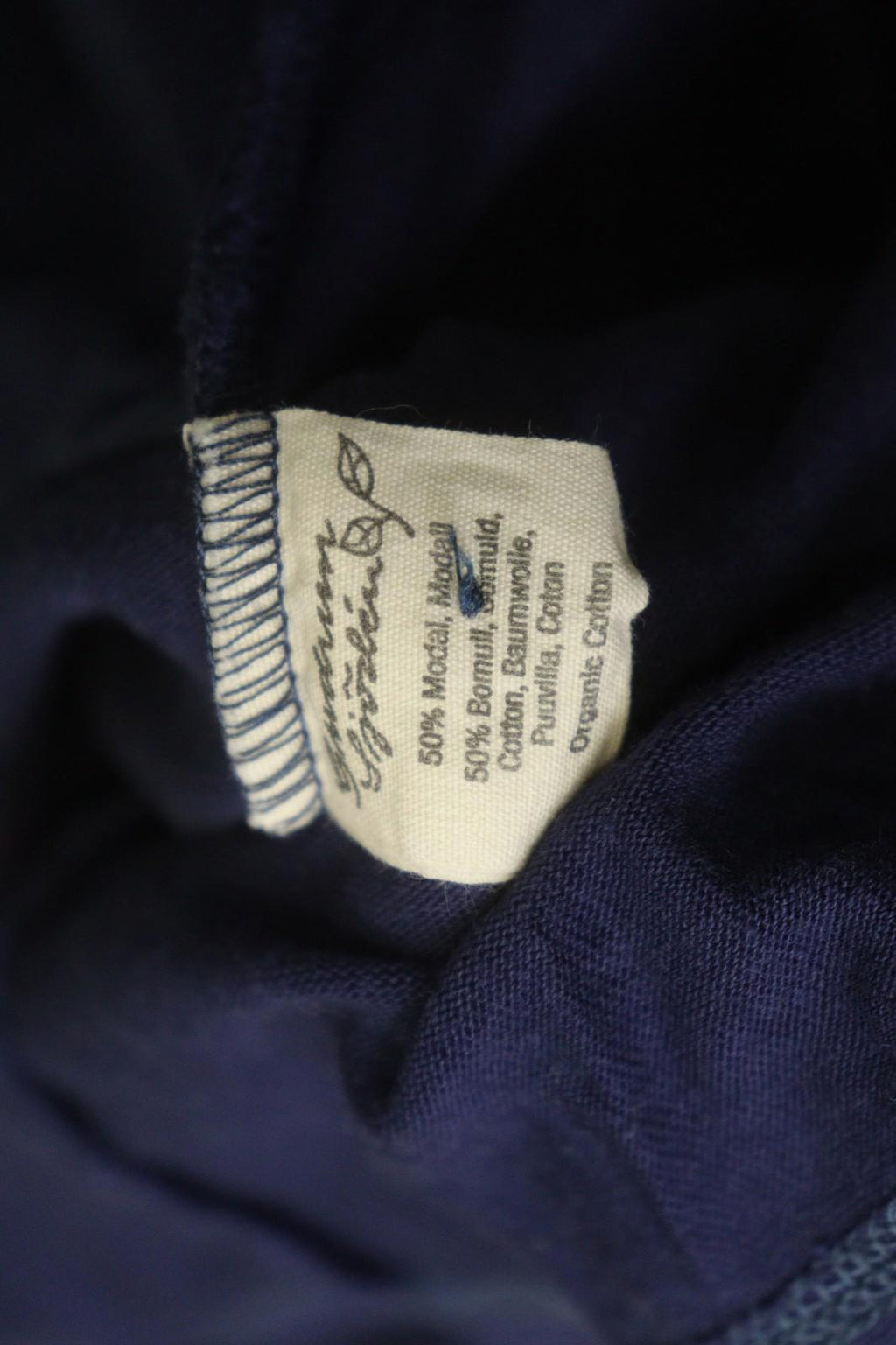 GUDRUN SJODEN Purple Organic Cotton Knit Crew Neck Button Front Cardigan – Size S