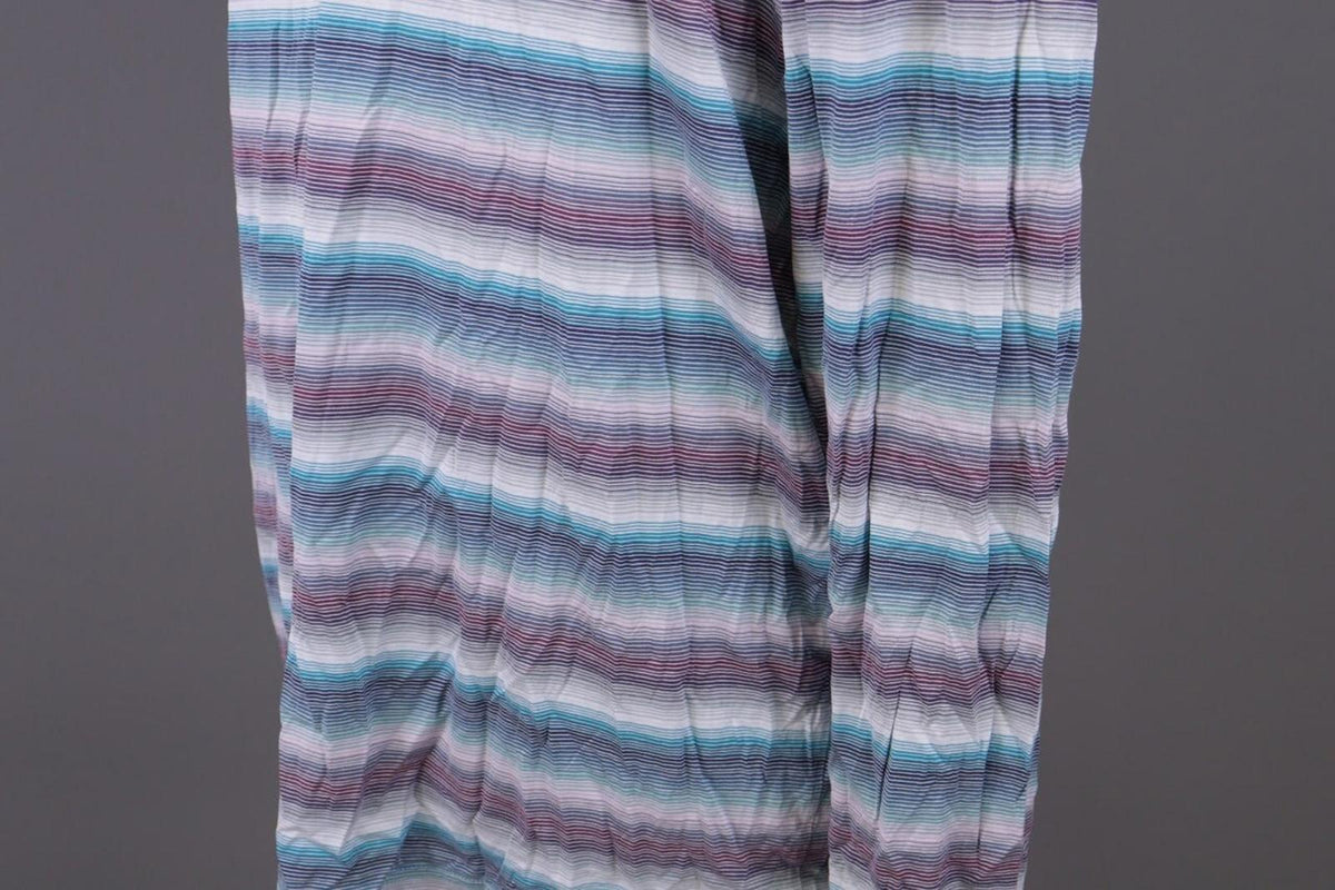 MISSONI UOMO Multicolor Striped Henley Knit Sweater – Size 54